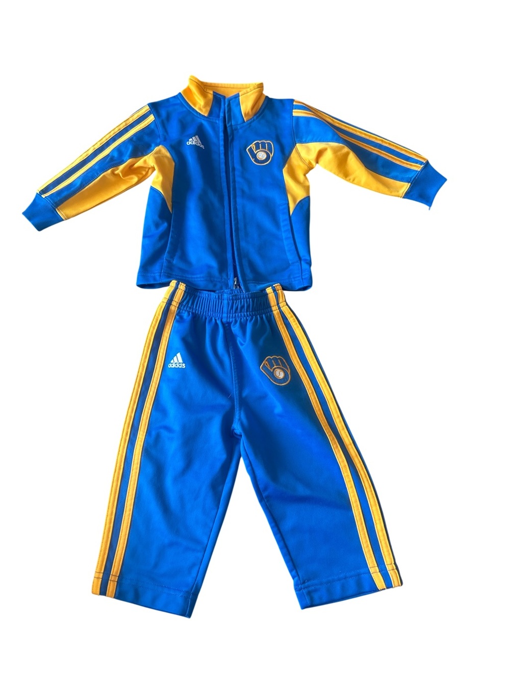 Adidas Milwaukee Brewers Track Jacket and Pants set 12 Months